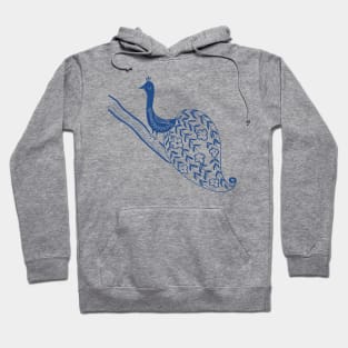 Peacock blue bird Hoodie